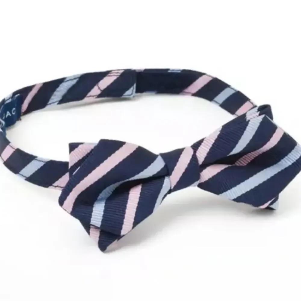 NEW JANIE And JACK Kids Blue Argyle Socks And Striped Bow Tie Size 2T-3